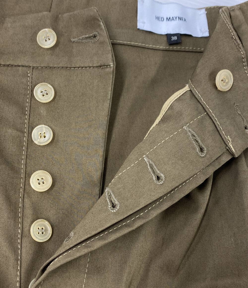 ヘド メイナー パンツ 18ss TUCK WIDE PANT カーキ メンズ SIZE 38 HED MAYNER