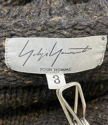 YOHJI YAMAMOTO POUR HOMME パーカー ニットジップパーカー HE-K15-188 メンズ SIZE 3 ヨウジヤマモトプールオム