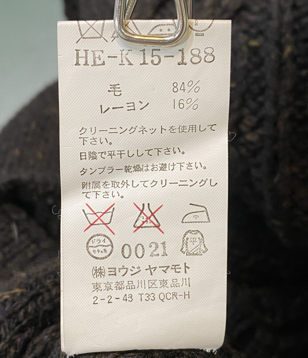 YOHJI YAMAMOTO POUR HOMME パーカー ニットジップパーカー HE-K15-188 メンズ SIZE 3 ヨウジヤマモトプールオム