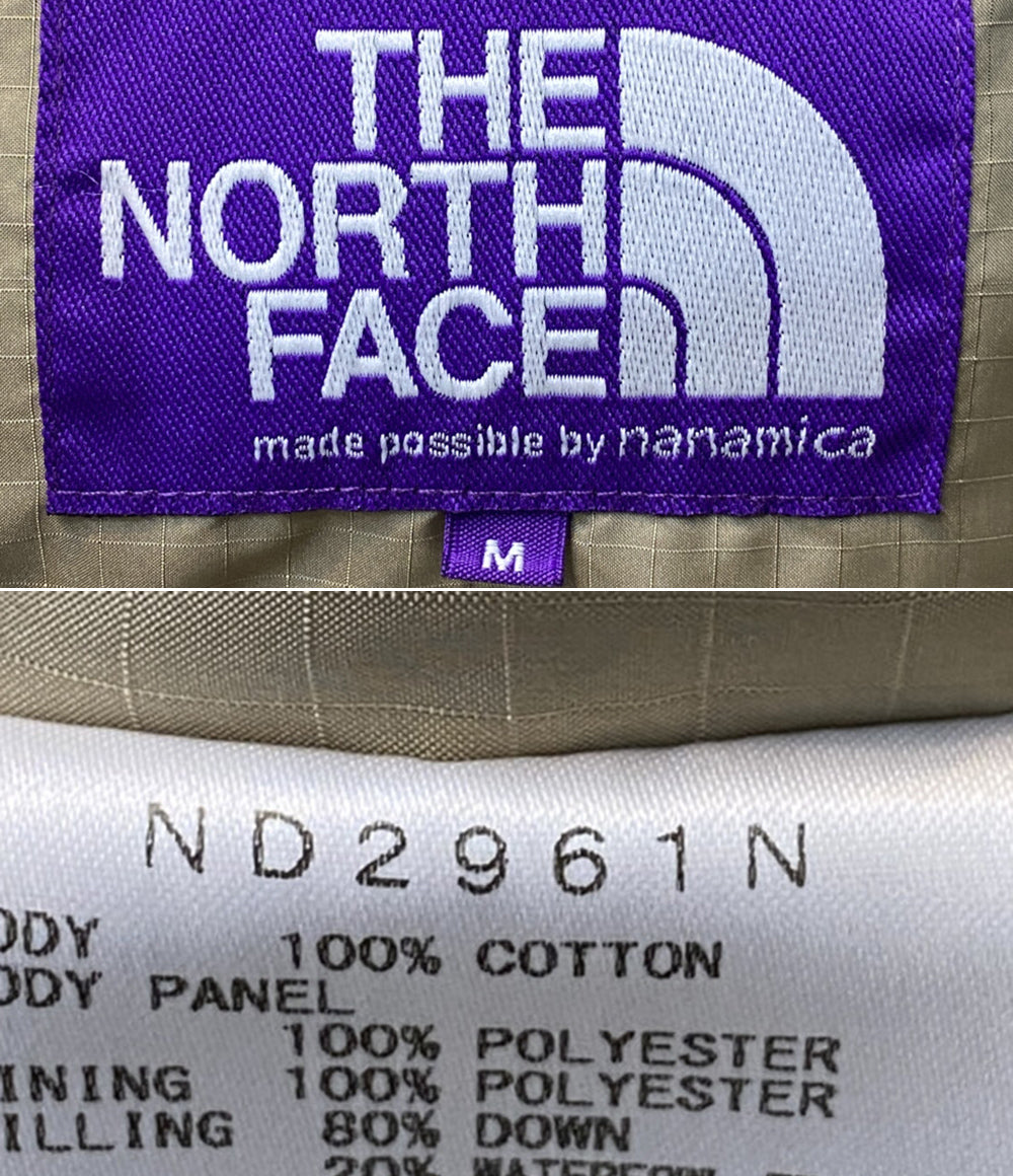 ノースフェイス バイカラーコットンダウンベスト パープルレーベル ND2961N THE NORTH FACE パープルレーベル ダウンベスト ND2961N メンズ SIZE M