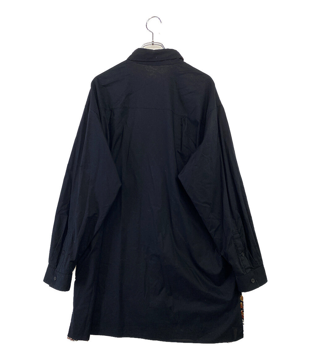 YOHJI YAMAMOTO 総柄リバーシブルシャツ HZ-B81-836 メンズ SIZE 2 ヨウジヤマモト