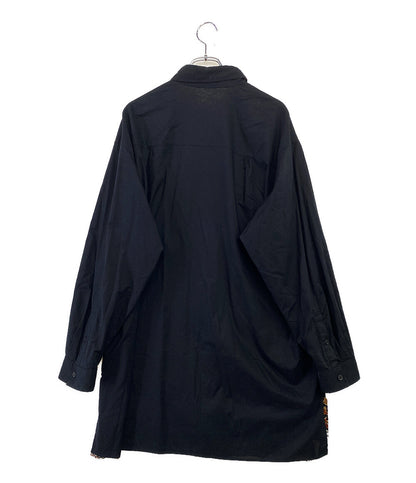 YOHJI YAMAMOTO 総柄リバーシブルシャツ HZ-B81-836 メンズ SIZE 2 ヨウジヤマモト