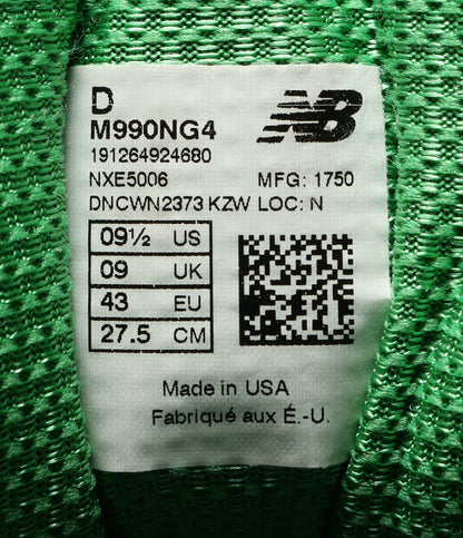 ニューバランス  スニーカー グリーン     M990NG4 メンズ SIZE 27.5cm  new balance