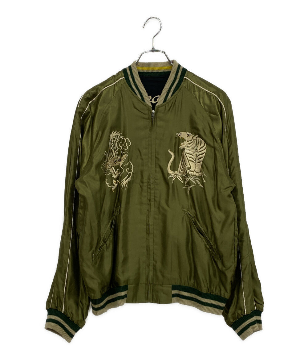 スカジャン WHITE DRAGON×LANDSCAPE     TT13756 メンズ SIZE M  東洋エンタープライズ