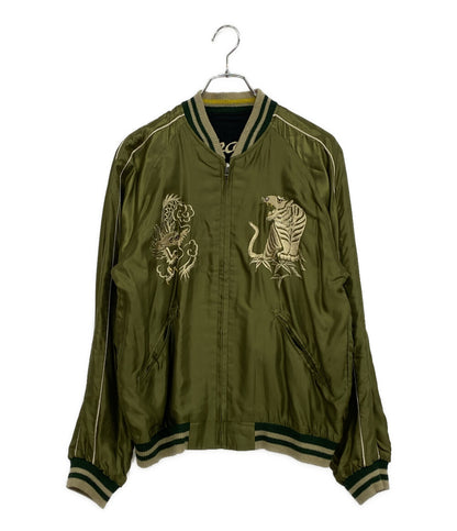 スカジャン WHITE DRAGON×LANDSCAPE     TT13756 メンズ SIZE M  東洋エンタープライズ