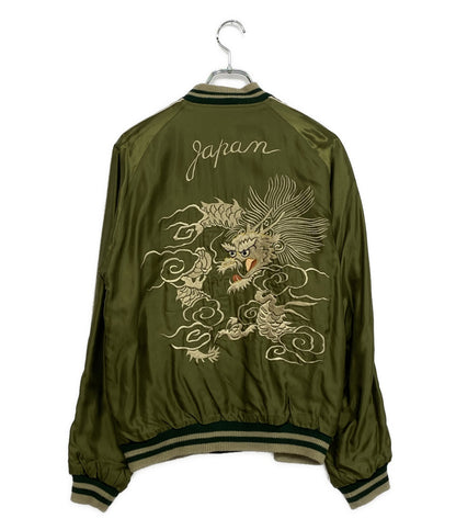 スカジャン WHITE DRAGON×LANDSCAPE     TT13756 メンズ SIZE M  東洋エンタープライズ