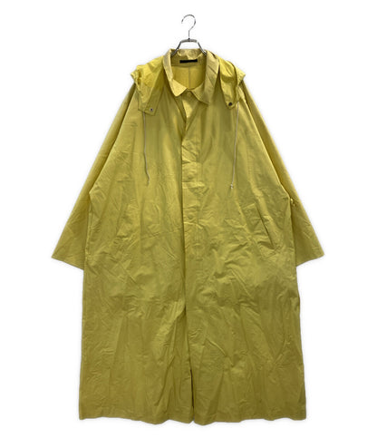 ヨウジヤマモトプールオム ビニール ナイロンロングコート イエロー メンズ SIZE M YOHJI YAMAMOTO POUR HOMME