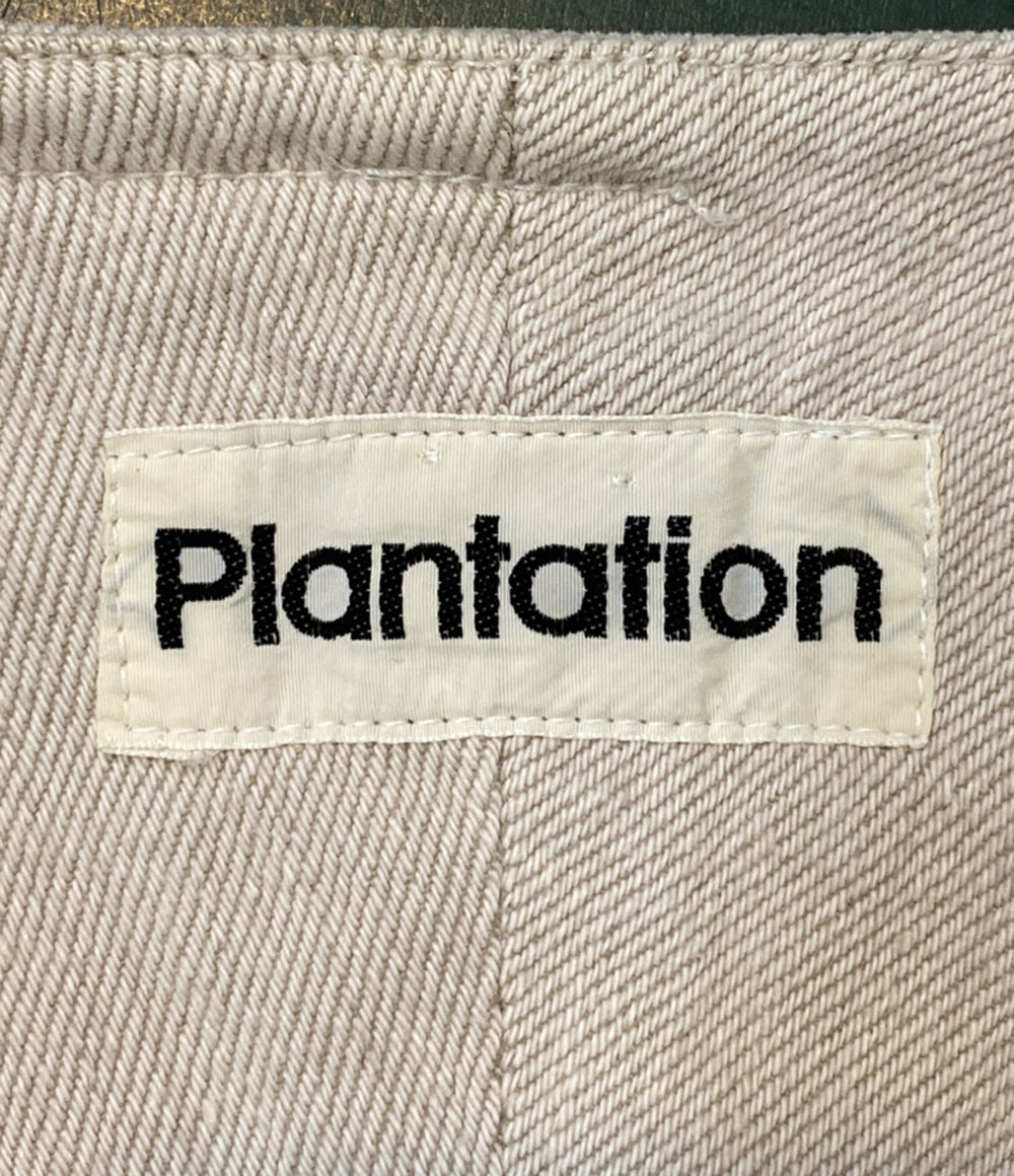 イッセイミヤケ ノーカラージャケット plantation PM31023 レディース SIZE M ISSEY MIYAKE