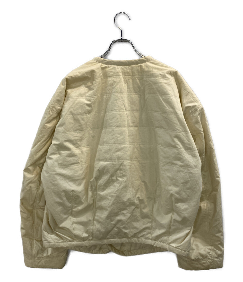 イッセイミヤケ  中綿ノーカラージャケット plantation     PG33018 レディース SIZE L  ISSEY MIYAKE