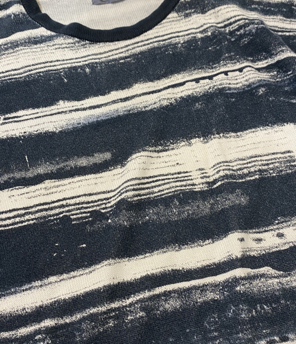 イッセイミヤケ メン  長袖Ｔシャツ 筆タグ ペイントボーダー     XM07240AX メンズ SIZE F  ISSEY MIYAKE MEN