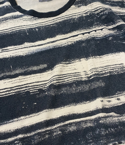 イッセイミヤケ メン  長袖Ｔシャツ 筆タグ ペイントボーダー     XM07240AX メンズ SIZE F  ISSEY MIYAKE MEN