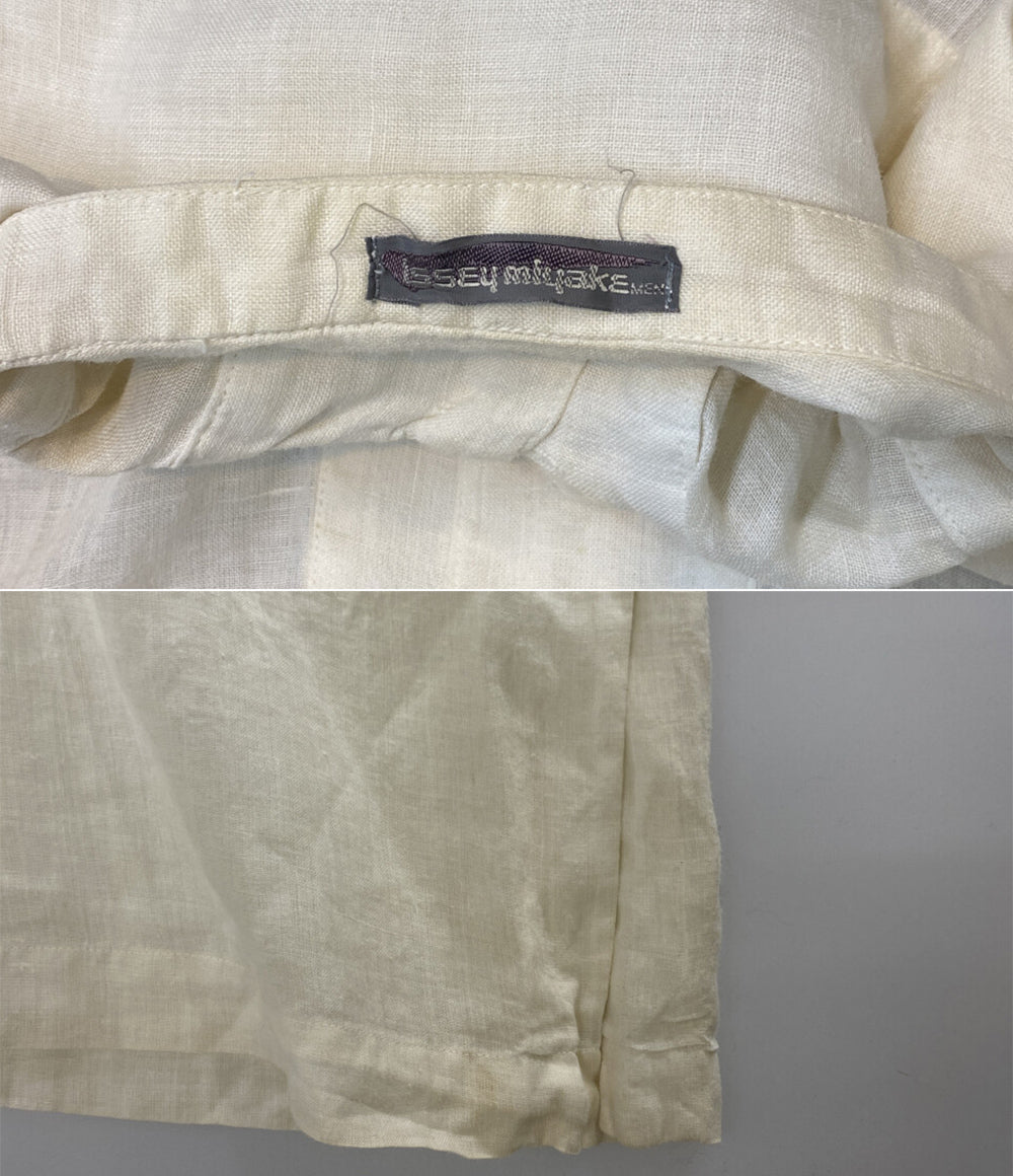 イッセイミヤケ  長袖シャツ 筆タグ リネンプルオーバー 80s    LG11365 メンズ SIZE M  ISSEY MIYAKE