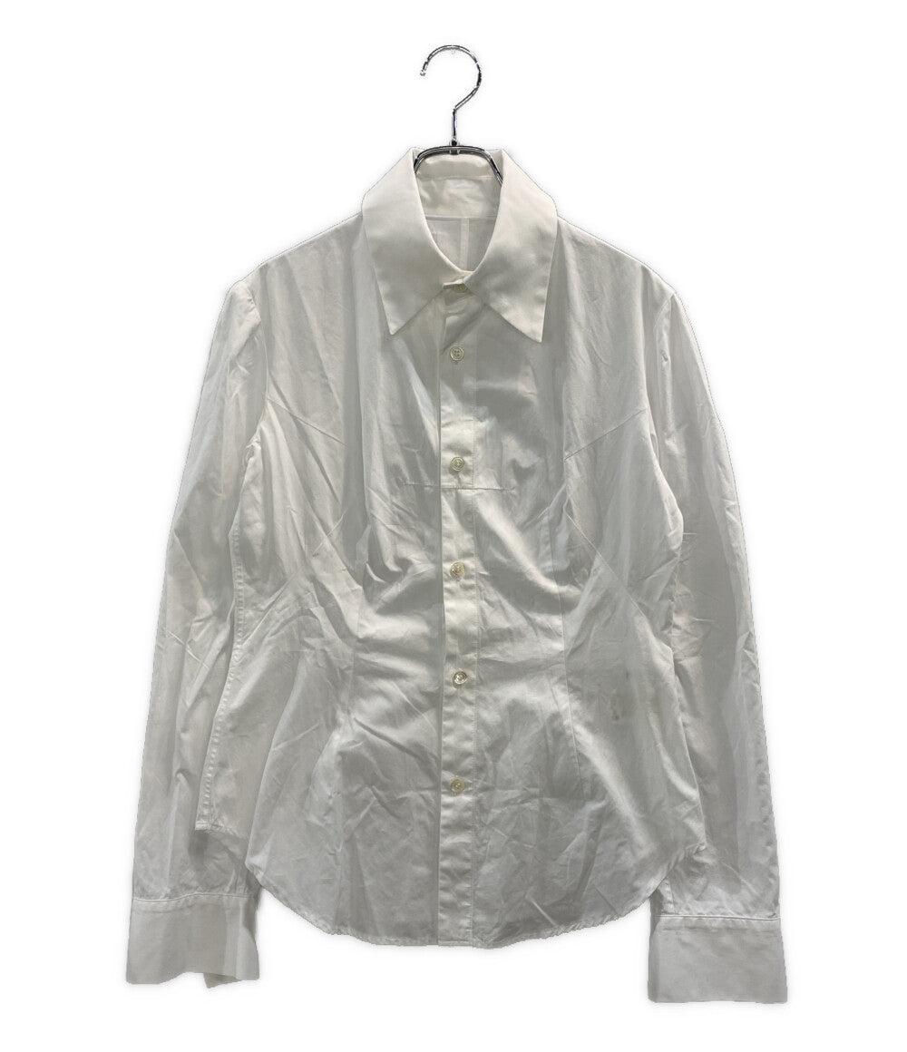 YOHJI YAMAMOTO フロントダーツデザイン長袖シャツ F0-B16-026 レディース SIZE 2 ヨウジヤマモト
