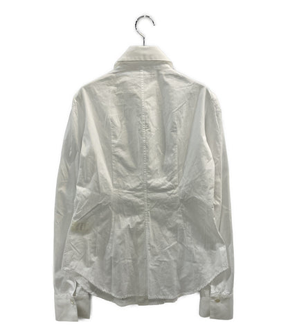 YOHJI YAMAMOTO フロントダーツデザイン長袖シャツ F0-B16-026 レディース SIZE 2 ヨウジヤマモト