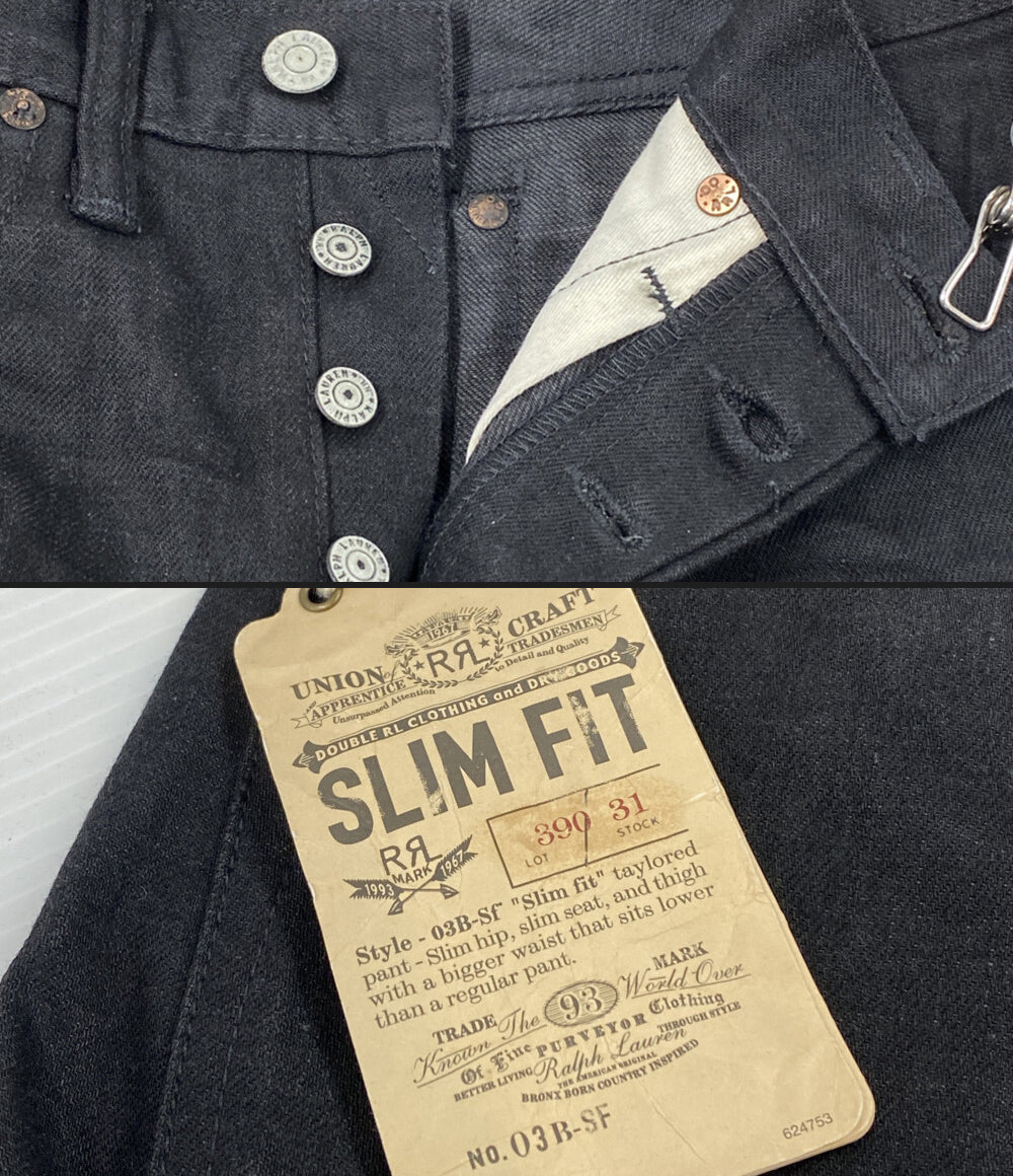 ダブルアールエル 美品 ラルフローレン デニムパンツ SLIM FIT PATNS ブラック 29×30      メンズ SIZE 29×30  RRL RALPH LAUREN