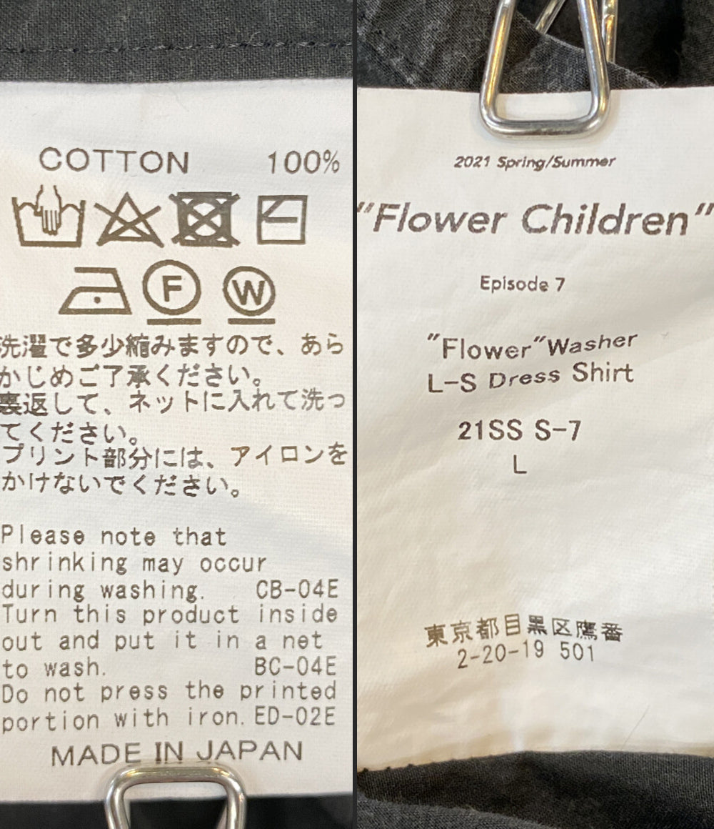 ダイリク 長袖シャツ Flower Children Dress Shirt 2021SS メンズ SIZE L DAIRIKU