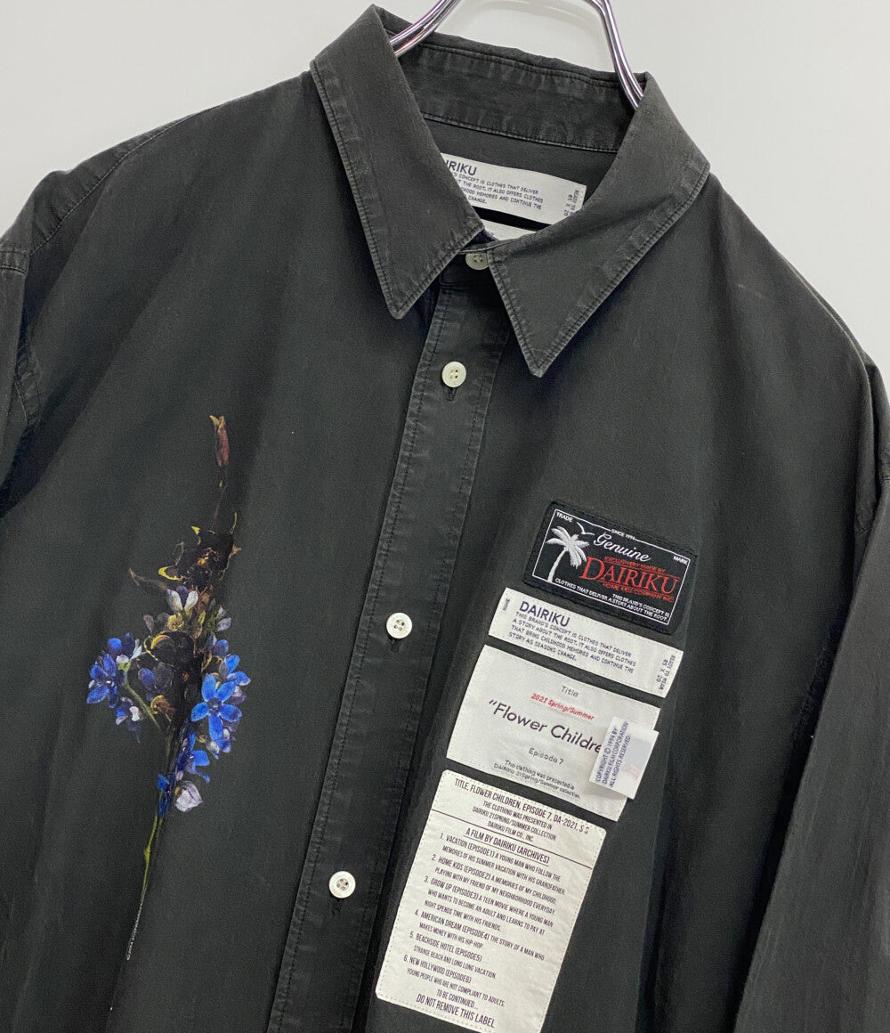 ダイリク 長袖シャツ Flower Children Dress Shirt 2021SS メンズ SIZE L DAIRIKU