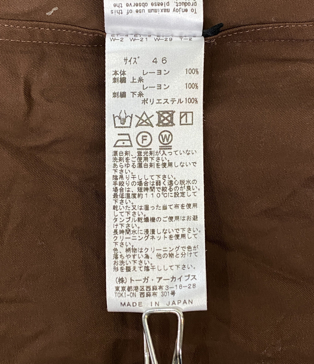 トーガビリリース 長袖レーヨンシャツ 22AW TV22-FJ341 メンズ SIZE 46 TOGA VIRILIS