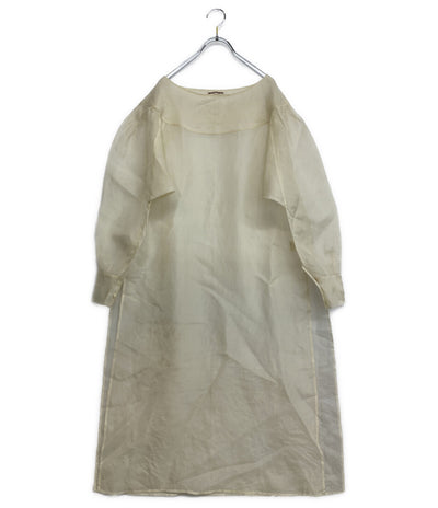 イッセイミヤケ  プルオーバーシャツワンピース 初期タグ 大襟 シルク     JZ22169 レディース SIZE 9  ISSEY MIYAKE