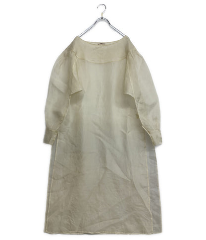 イッセイミヤケ  プルオーバーシャツワンピース 初期タグ 大襟 シルク     JZ22169 レディース SIZE 9  ISSEY MIYAKE