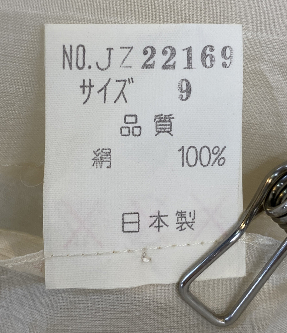 イッセイミヤケ  プルオーバーシャツワンピース 初期タグ 大襟 シルク     JZ22169 レディース SIZE 9  ISSEY MIYAKE