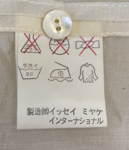 イッセイミヤケ  プルオーバーシャツワンピース 初期タグ 大襟 シルク     JZ22169 レディース SIZE 9  ISSEY MIYAKE