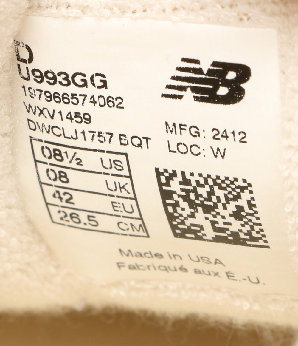 ニューバランス 美品 スニーカー U993GG メンズ SIZE 26.5cm new balance