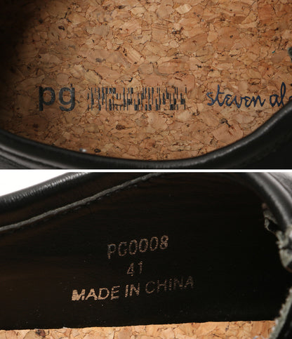 ピージー チロリアンブーツ STEVEN ALAN KNOCK BLACK LEATHER       メンズ SIZE 41  PG