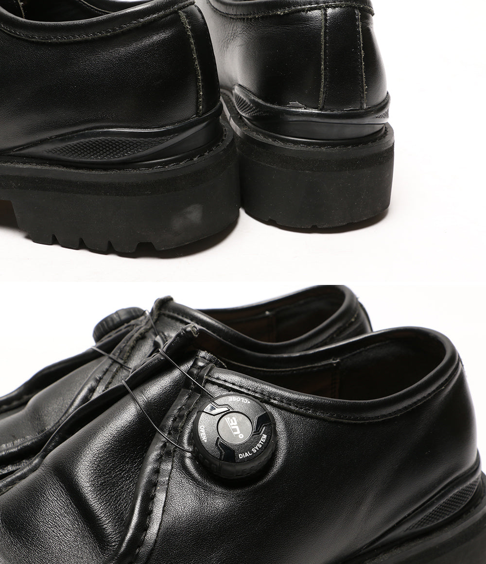 ピージー チロリアンブーツ STEVEN ALAN KNOCK BLACK LEATHER メンズ