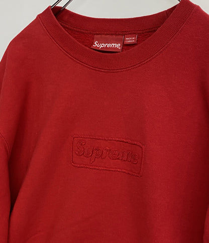 シュプリーム スウェット Cutout Logo Crewneck Red メンズ SIZE L Supreme
