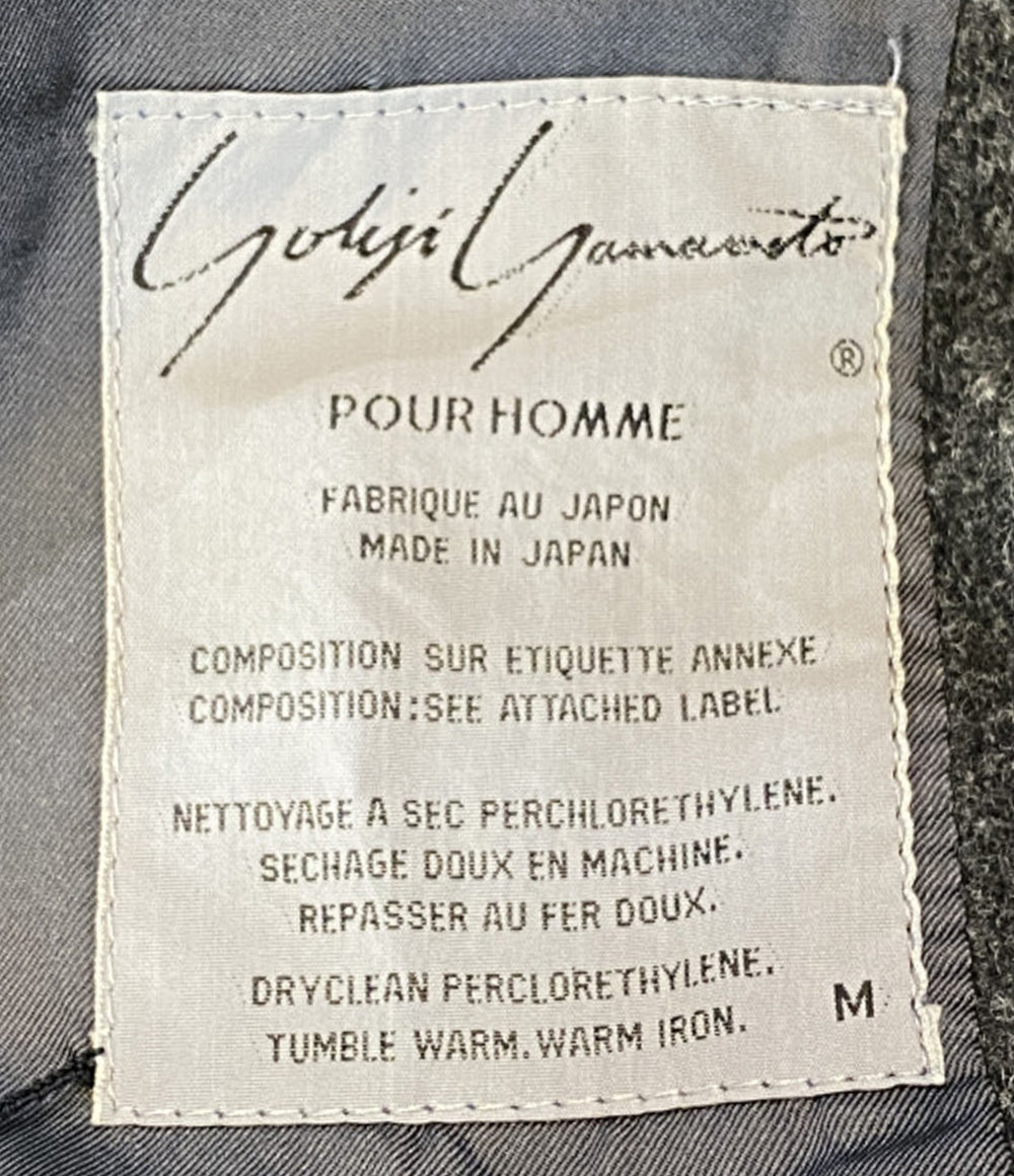 ヨウジヤマモトプールオム 80s 丸ロゴ ウールコート メンズ SIZE M YOHJI YAMAMOTO POUR HOMME