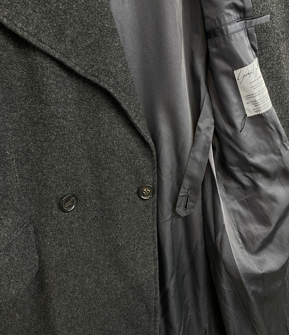 ヨウジヤマモトプールオム 80s 丸ロゴ ウールコート メンズ SIZE M YOHJI YAMAMOTO POUR HOMME