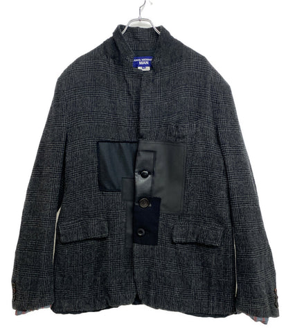 コムデギャルソンジュンヤワタナベマン グレンチェック パッチワークジャケット 23AW メンズ SIZE XL JUNYA WATANABE MAN