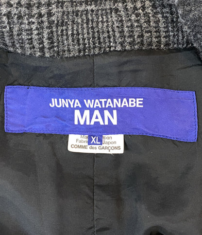 コムデギャルソンジュンヤワタナベマン グレンチェック パッチワークジャケット 23AW メンズ SIZE XL JUNYA WATANABE MAN