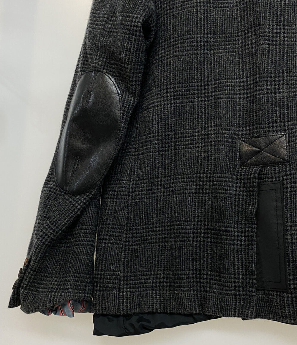 コムデギャルソンジュンヤワタナベマン グレンチェック パッチワークジャケット 23AW メンズ SIZE XL JUNYA WATANABE MAN