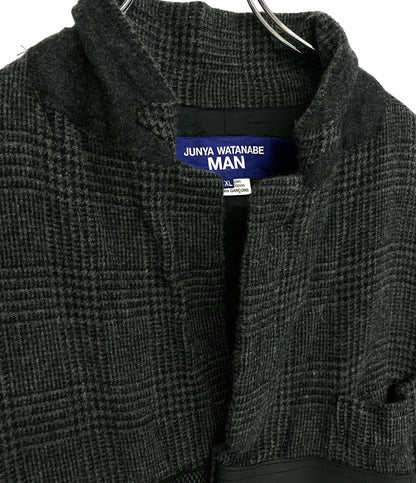 コムデギャルソンジュンヤワタナベマン グレンチェック パッチワークジャケット 23AW メンズ SIZE XL JUNYA WATANABE MAN