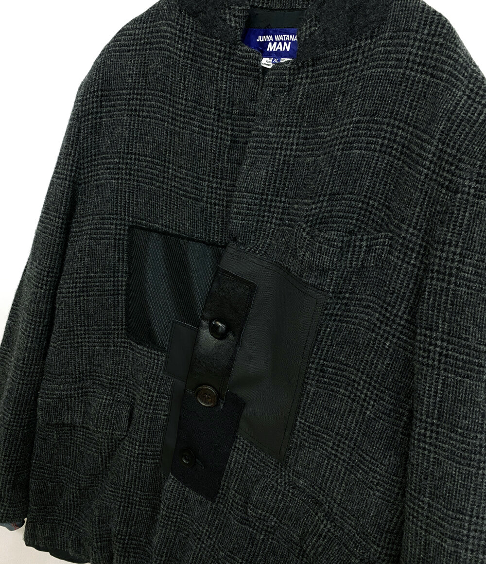 コムデギャルソンジュンヤワタナベマン グレンチェック パッチワークジャケット 23AW メンズ SIZE XL JUNYA WATANABE MAN