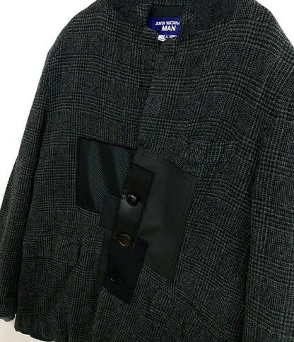 コムデギャルソンジュンヤワタナベマン グレンチェック パッチワークジャケット 23AW メンズ SIZE XL JUNYA WATANABE MAN