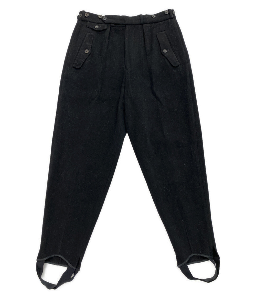 ヨウジヤマモトプールオム 80s 丸ロゴ サスペンダー加工ウールパンツ メンズ SIZE S YOHJI YAMAMOTO POUR HOMME