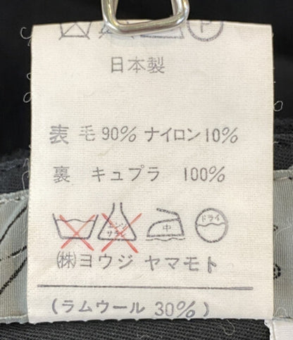 ヨウジヤマモトプールオム 80s 丸ロゴ サスペンダー加工ウールパンツ メンズ SIZE S YOHJI YAMAMOTO POUR HOMME