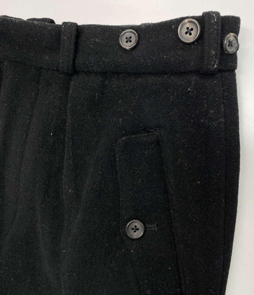 ヨウジヤマモトプールオム 80s 丸ロゴ サスペンダー加工ウールパンツ メンズ SIZE S YOHJI YAMAMOTO POUR HOMME