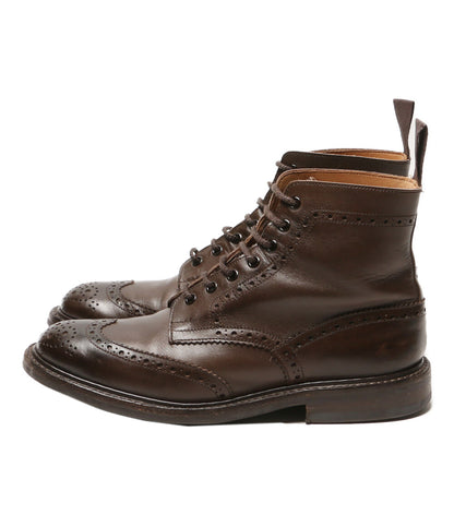 トリッカーズ カントリーブローグブーツ Espresso Burnished メンズ SIZE 8 1/2 TRICKER'S