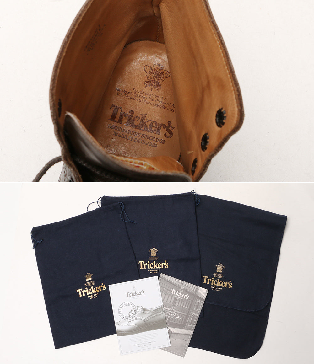 トリッカーズ カントリーブローグブーツ Espresso Burnished メンズ SIZE 8 1/2 TRICKER'S