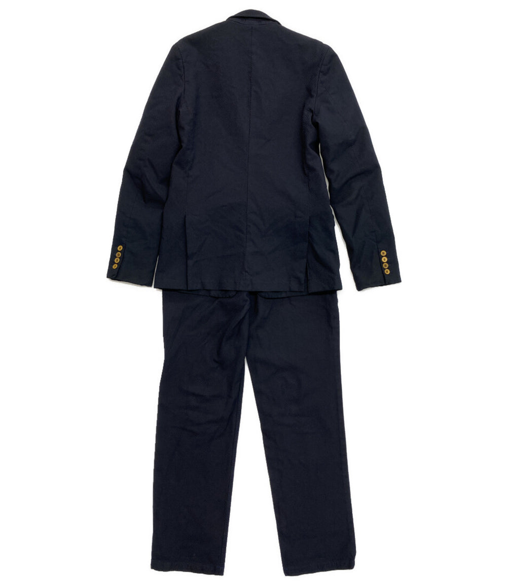 コム デ ギャルソン・オム・ドゥ セットアップ 縮絨加工 DJ-J057 ネイビー メンズ SIZE M/L COMME des GARCONS HOMME DEUX