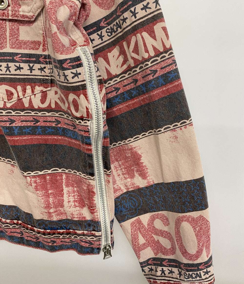 サカイ ブルゾン 総柄 Eric Haze Denim Blouson 23SS 23-02971M メンズ SIZE 2 sacai