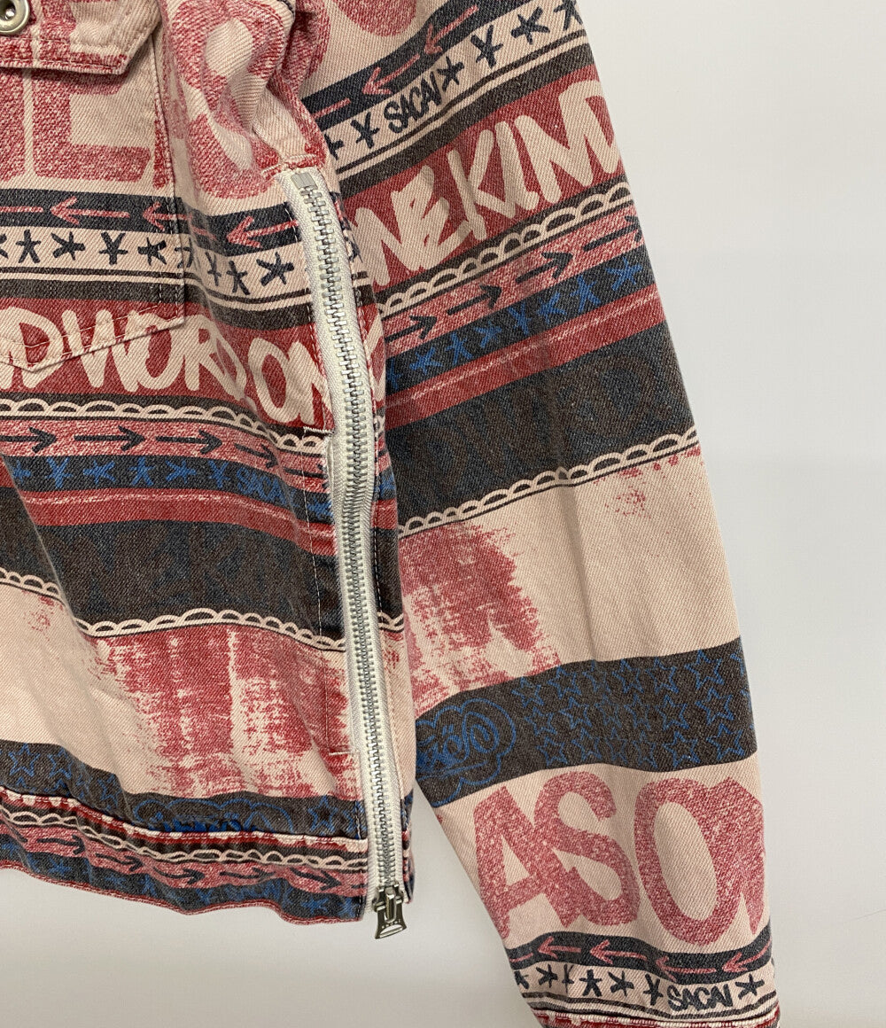 sacai ブルゾン 総柄 Eric Haze Denim Blouson 23SS 23-02971M メンズ SIZE 2 サカイ