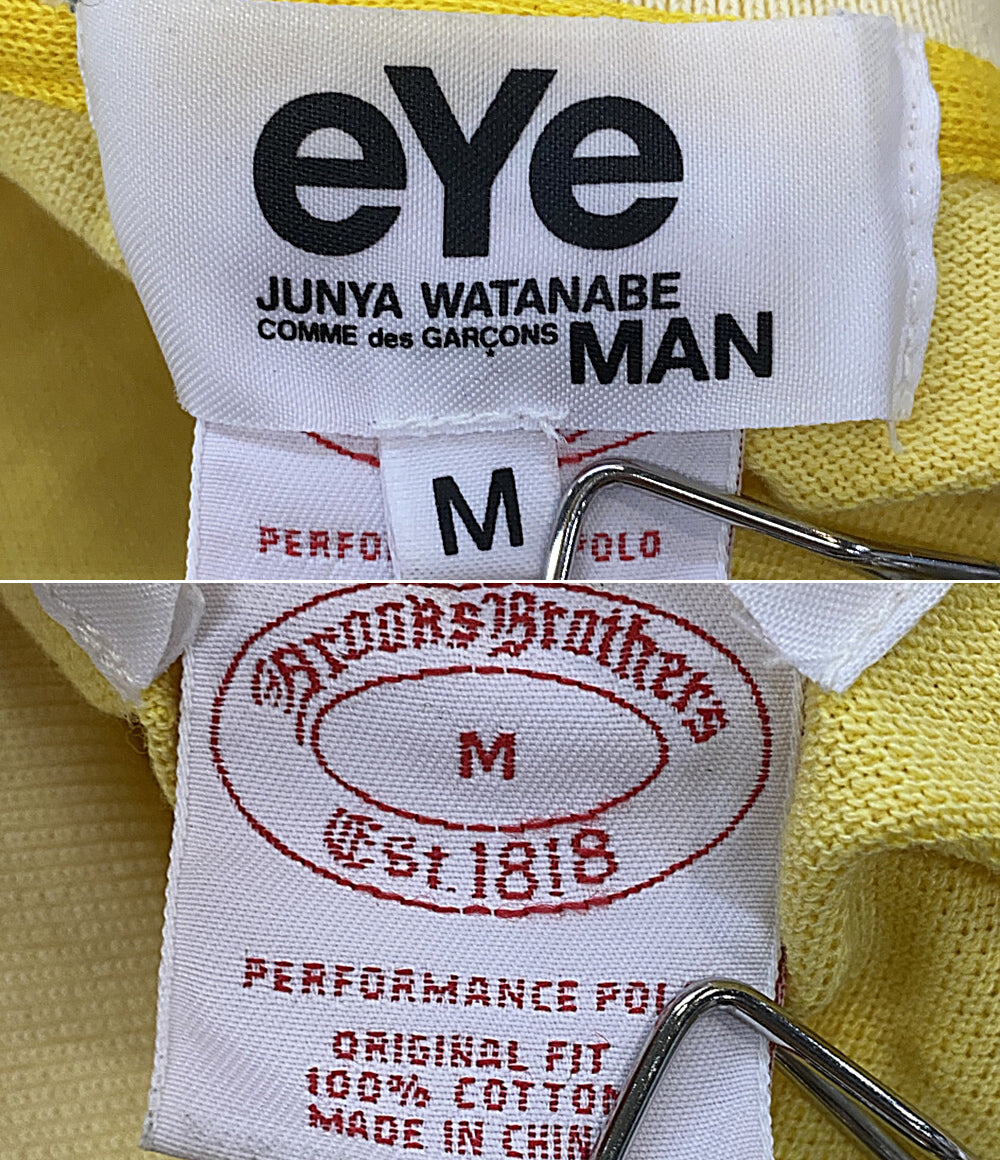 JUNYA WATANABE×BROOKS BROTHERS ブルックスブラザーズ 刺繍切替ポロシャツ WK-T910 メンズ SIZE M ジュンヤワタナベ