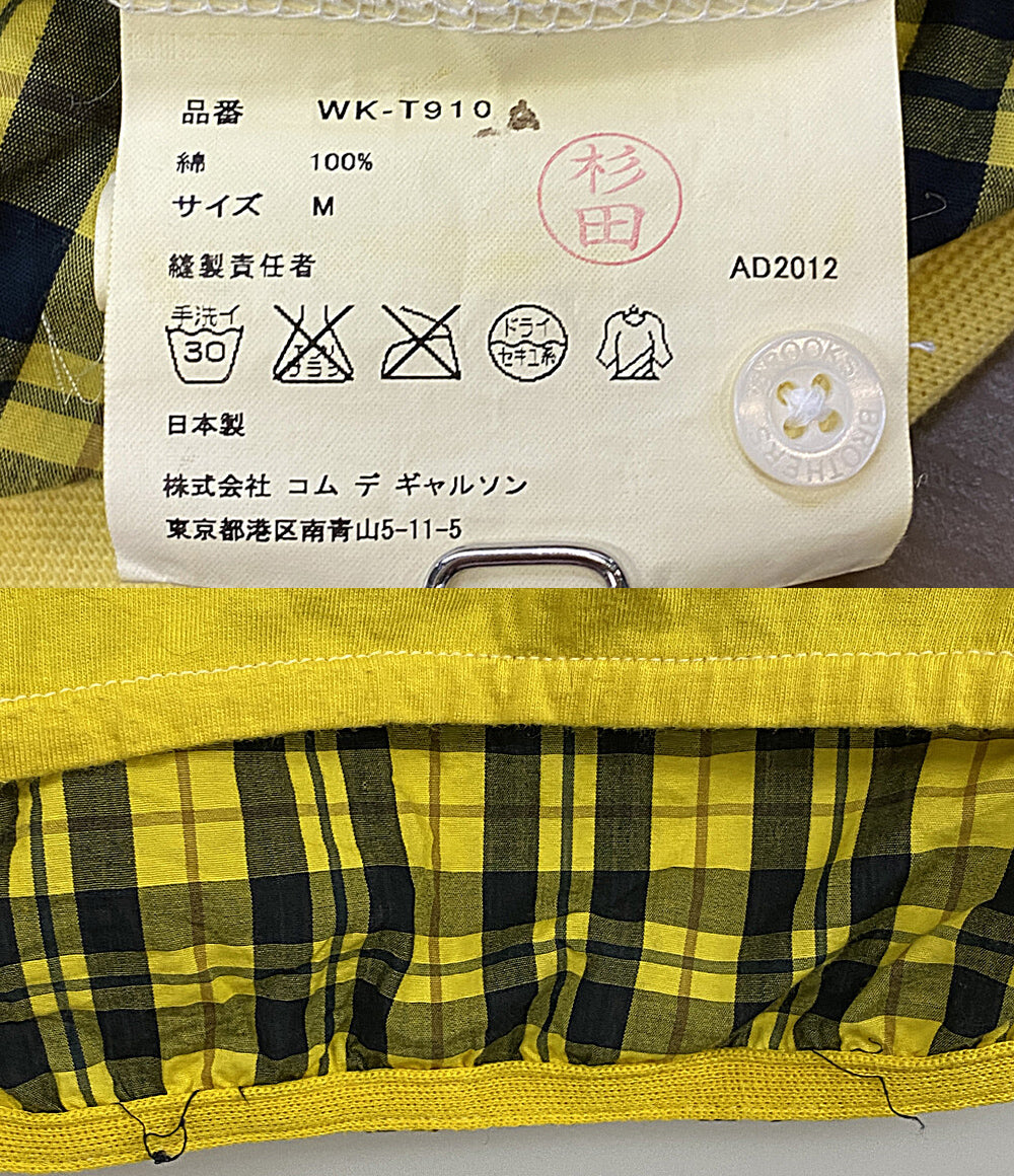 JUNYA WATANABE×BROOKS BROTHERS ブルックスブラザーズ 刺繍切替ポロシャツ WK-T910 メンズ SIZE M ジュンヤワタナベ