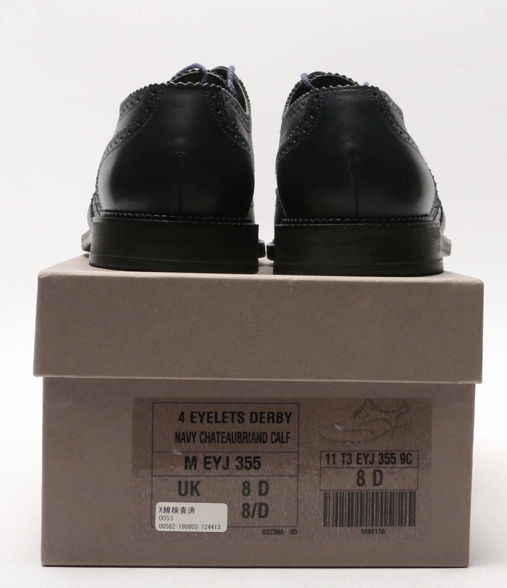 J.M.WESTON ジェイエムウエストン ドレスシューズ 355 4 EYELETS DERBY ネイビー メンズ SIZE 8D