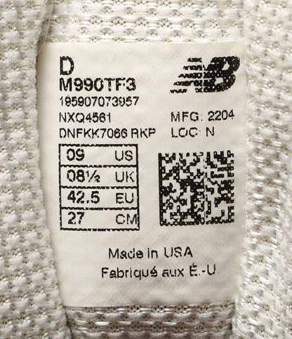 new balance スニーカー M990TF3 メンズ SIZE 27cm ニューバランス